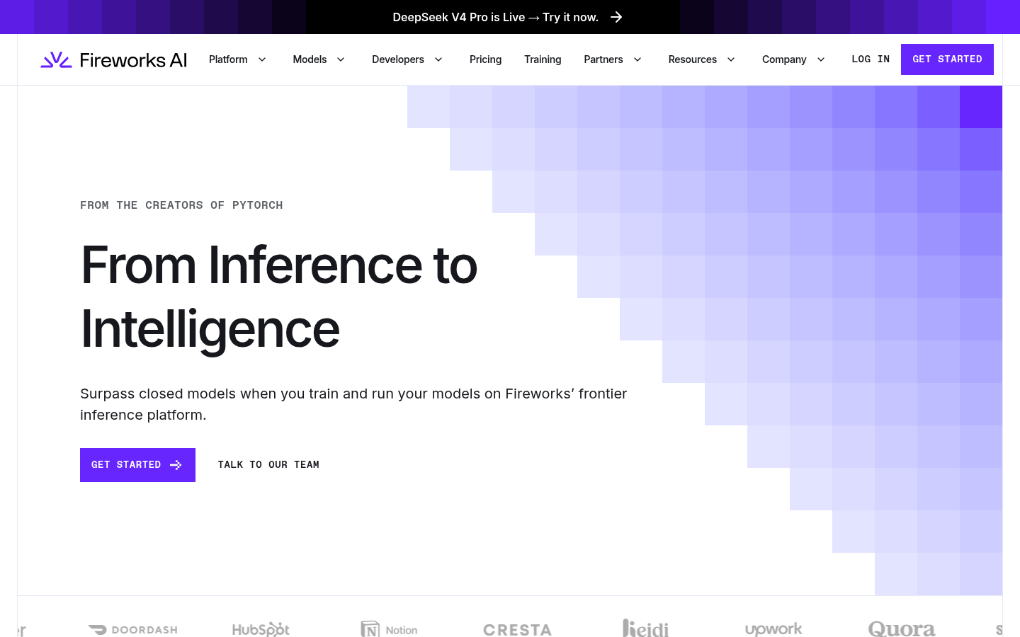 Fireworks AI homepage
