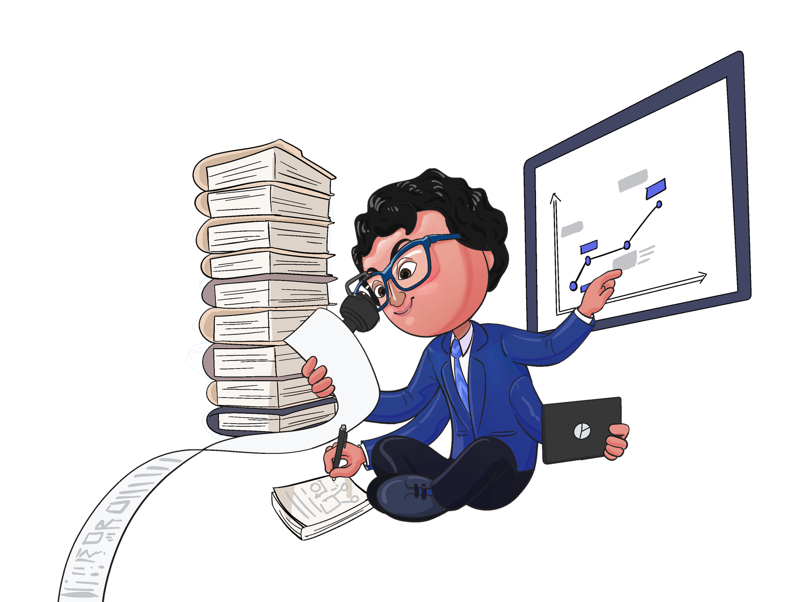 Illustration d'un expert qui structure et mobilise son savoir